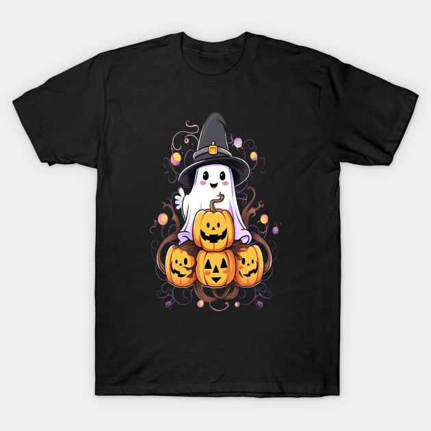 Boo Pumpkin T-Shirt by WoodShop93